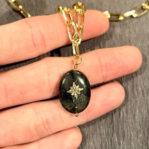 New Larvikite Crystal Necklace